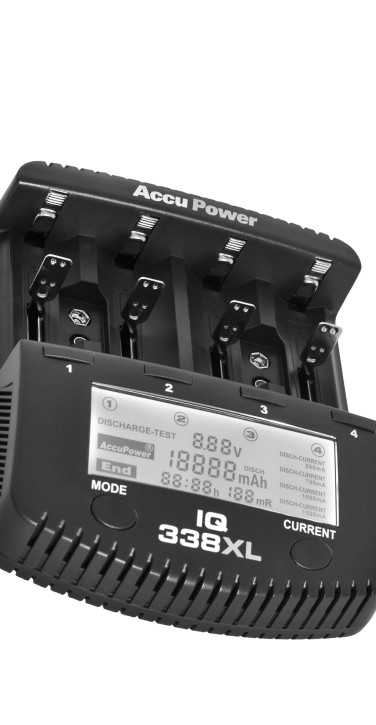 Accu Power IQ338XL Schnell-Ladegeräte Li-Ion & Ni-MH Akkus