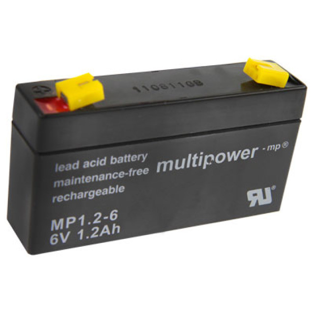 Multipower Bleiakku MP1.2-6 - 6V Faston 4,8 mm