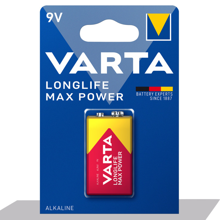 Varta - 9V Block Longlife Max Power - 1er Blister