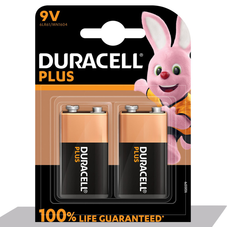 Duracell - 9V Block Plus - 2er Blister