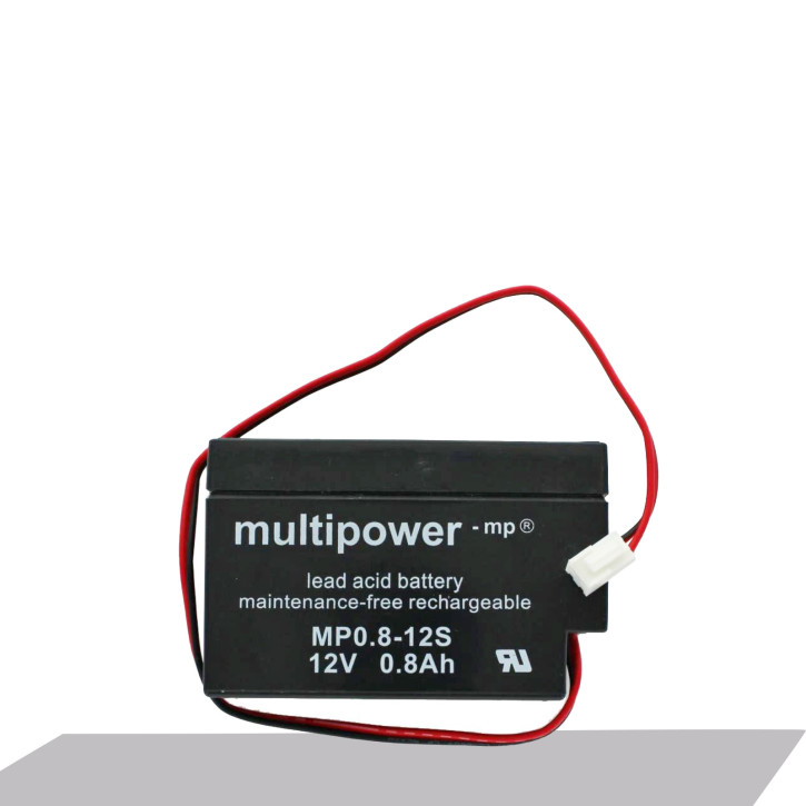 MP0,8-12 Multipower Blei-Akku mit JST Stecker, MP0.8-12S