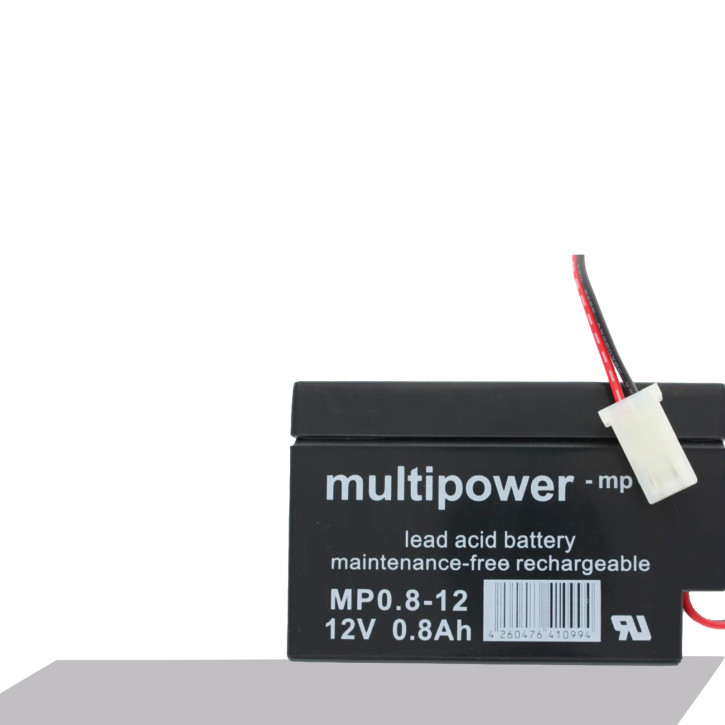 Multipower MP0.8-12AMP 12 Volt 800mAh mit AMP Stecker Buchse