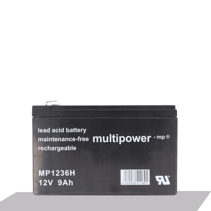 Multipower Bleiakku MP1236H - 12V Faston 6,3 mm USV