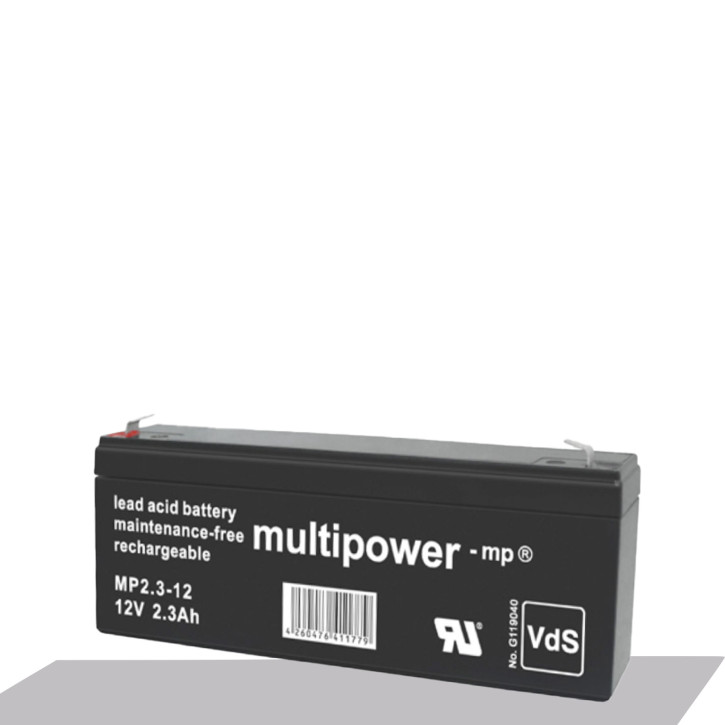 Multipower Bleiakku MP2,3-12 - 12V Faston 4,8 mm VDS Zulassung