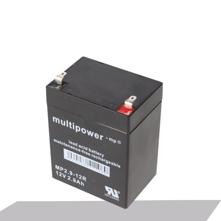 MultiPower MP2,9-12R Blei Akku mit Faston 4,8 mm 12V, 2900mAh