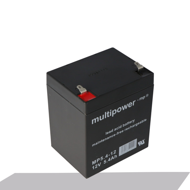 Multipower Bleiakku MP5,4-12 - 12V Faston 4,8 mm