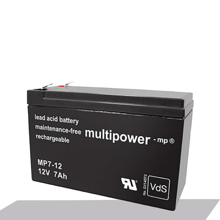 Multipower Bleiakku MP7-12 12V Faston 4,8 mm VDS Zulassung